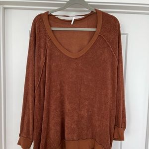 Free People Burnt Orange Pullover